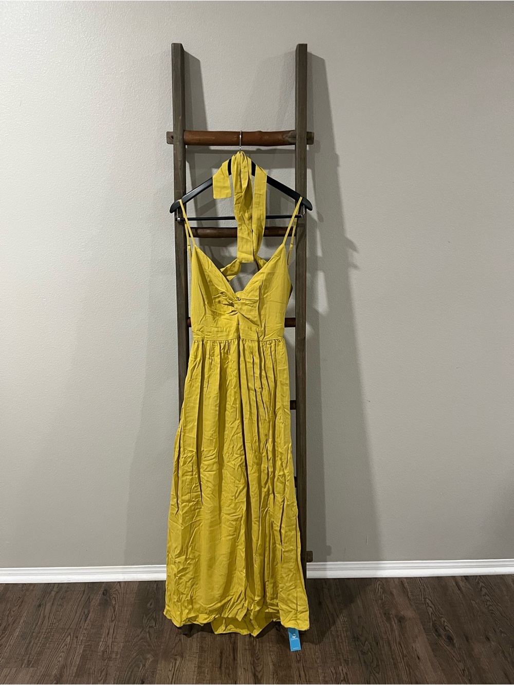 Yellow Halter Maxi Dress